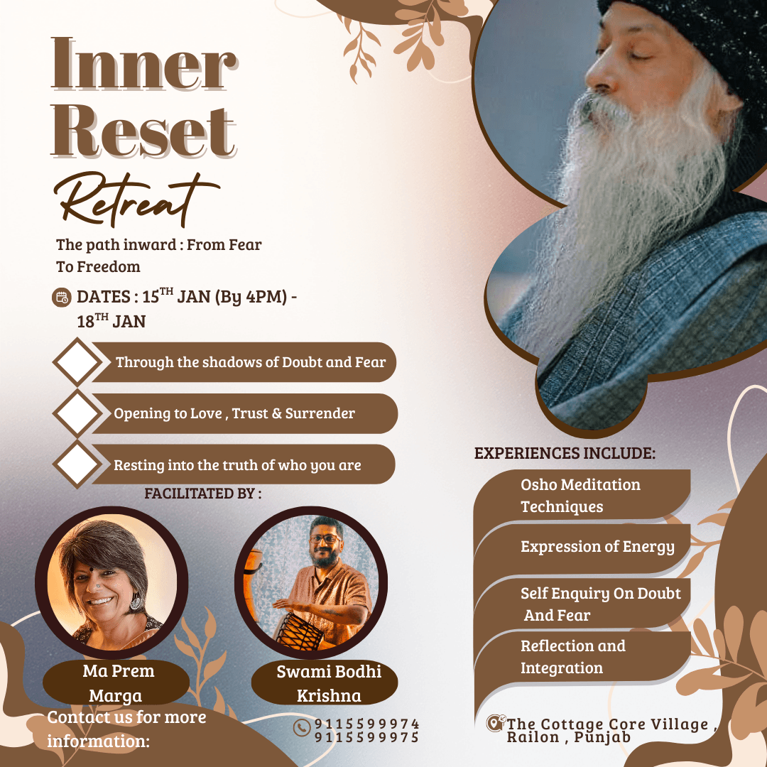The Inner Reset by Marga ( 15th to 18th jan)